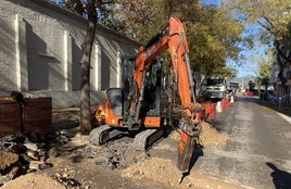 El inicio de las obras en la calle Padre Claret.