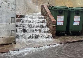 Lluvia torrencial en el interior de la provincia de Valencia.