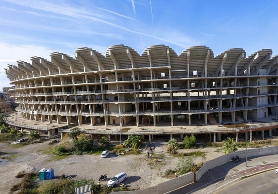 El nuevo Mestalla, antes de reanudar las obras.