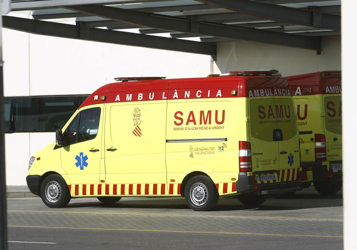 Ambulancias del SAMU.