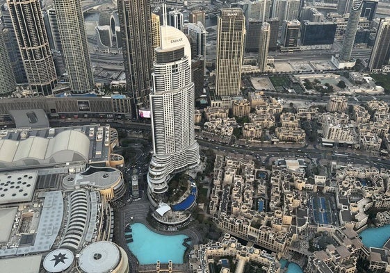 Vistas desde la planta 125 del Burj Khalifa.