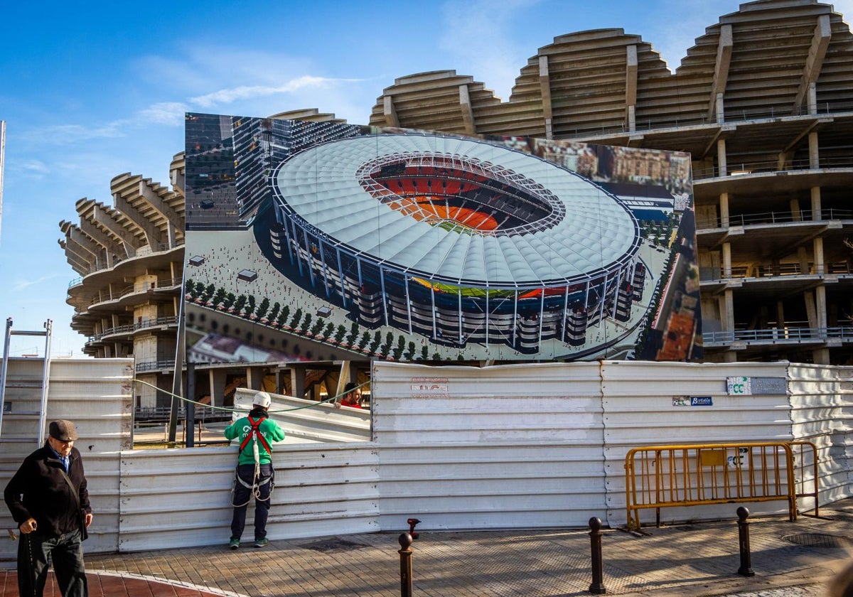 El Nou Mestalla, que acogería el Mundial de 2030 si Valencia fuera sede.