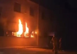 Imagen del incendio en el Balcó del Vedat el pasado jueves.