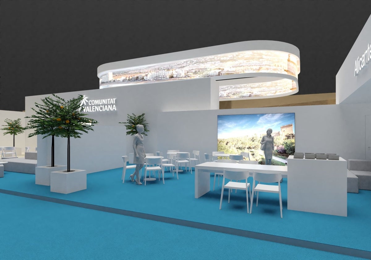 Imagen principal - El stand de la Comunitat en Fitur 2025.