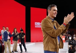 Pedro Sánchez, en el último congreso del PSOE.