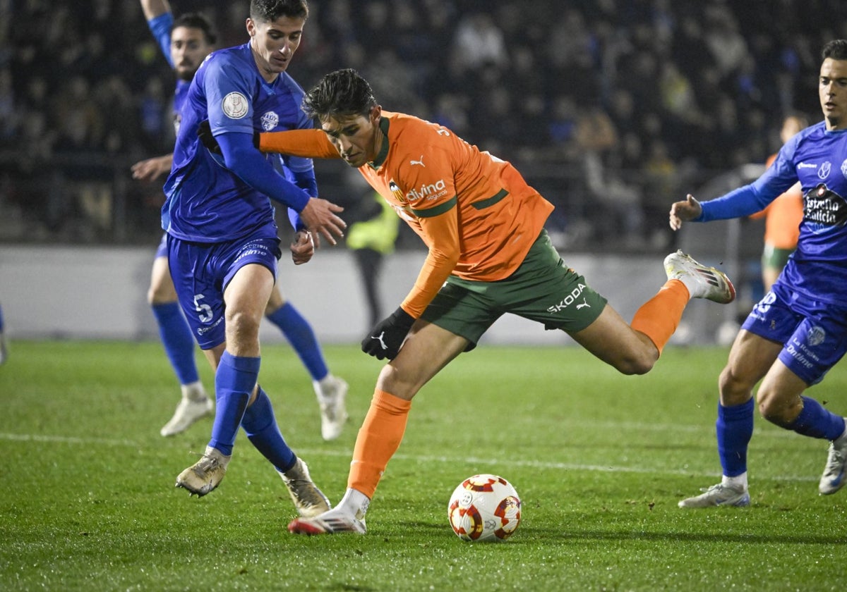 Jesús Vázquez, en el duelo contra el Ourense.