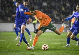 Jesús Vázquez, en el duelo contra el Ourense.