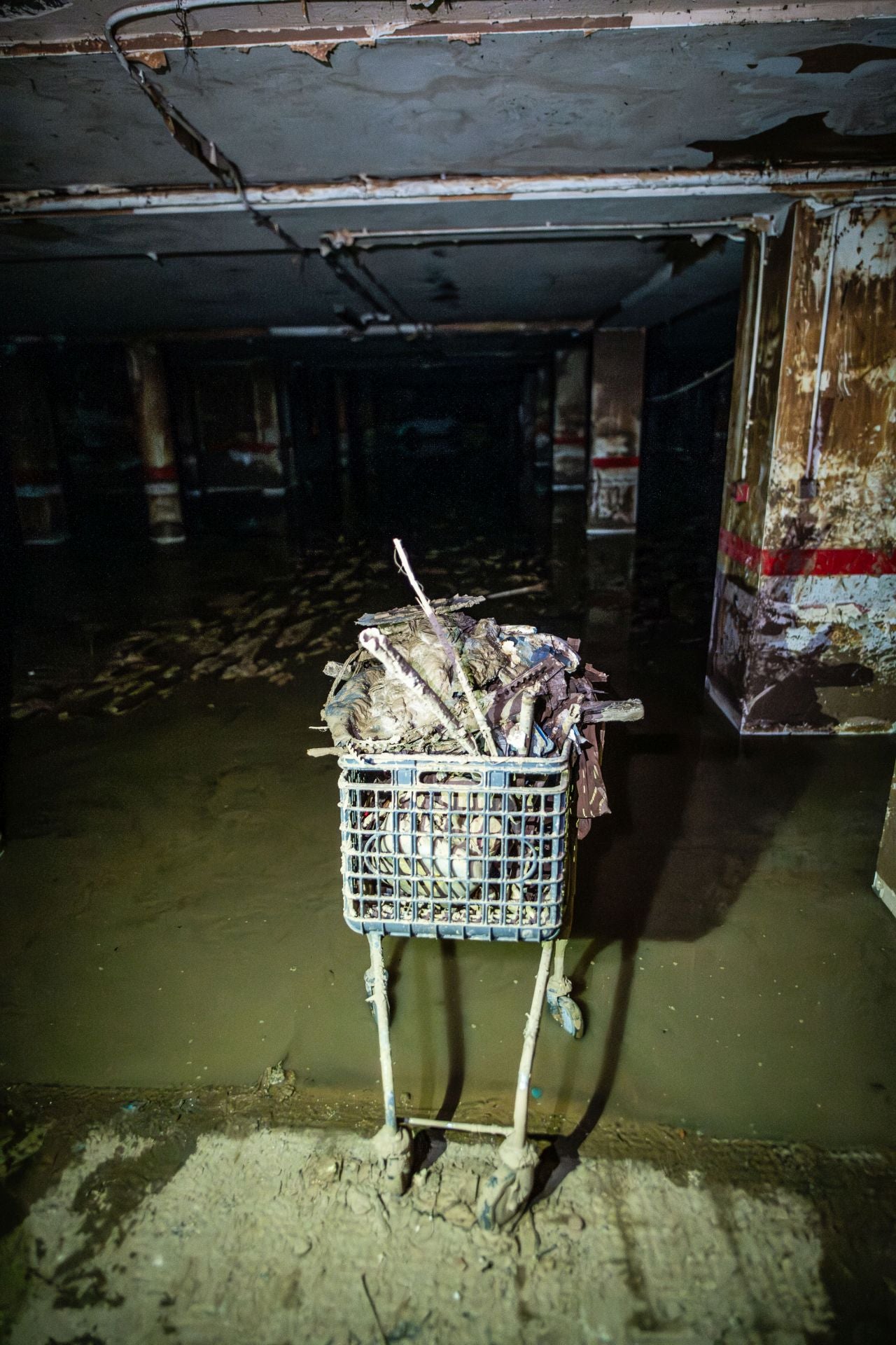 FOTOS | Dentro de un garaje sumergido en el lodo en Catarroja