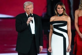 El presidente de Estados Unidos, Donald Trump, junto a la primera dama, Melania Trump.