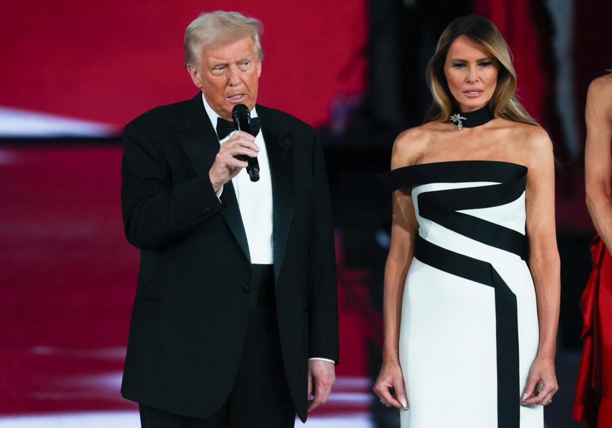 El presidente de Estados Unidos, Donald Trump, junto a la primera dama, Melania Trump.