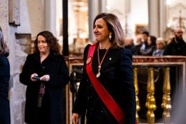 La alcaldesa de Valencia ha estado presente en la misa.