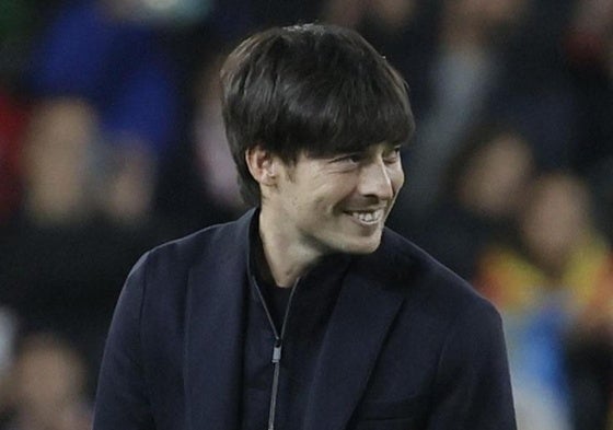 David Silva, en su homenaje en Mestalla en 2023.