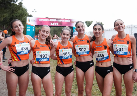 La selección valenciana de cross.