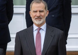 El Rey Felipe VI, este jueves, durante una audiencia en la Zarzuela.