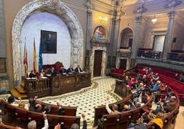 Asamblea de la Emtre este viernes en el Ayuntamiento de Valencia.