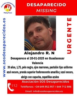 Imagen difundida por SOS Desaparecidos.