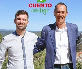 Gonzalo Almela y Jesús Úbeda, en uno de los carteles de la campaña electoral pasada.