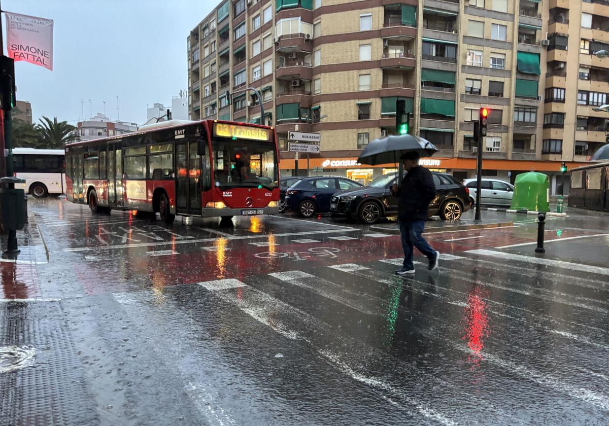 Día de lluvia en Valencia.