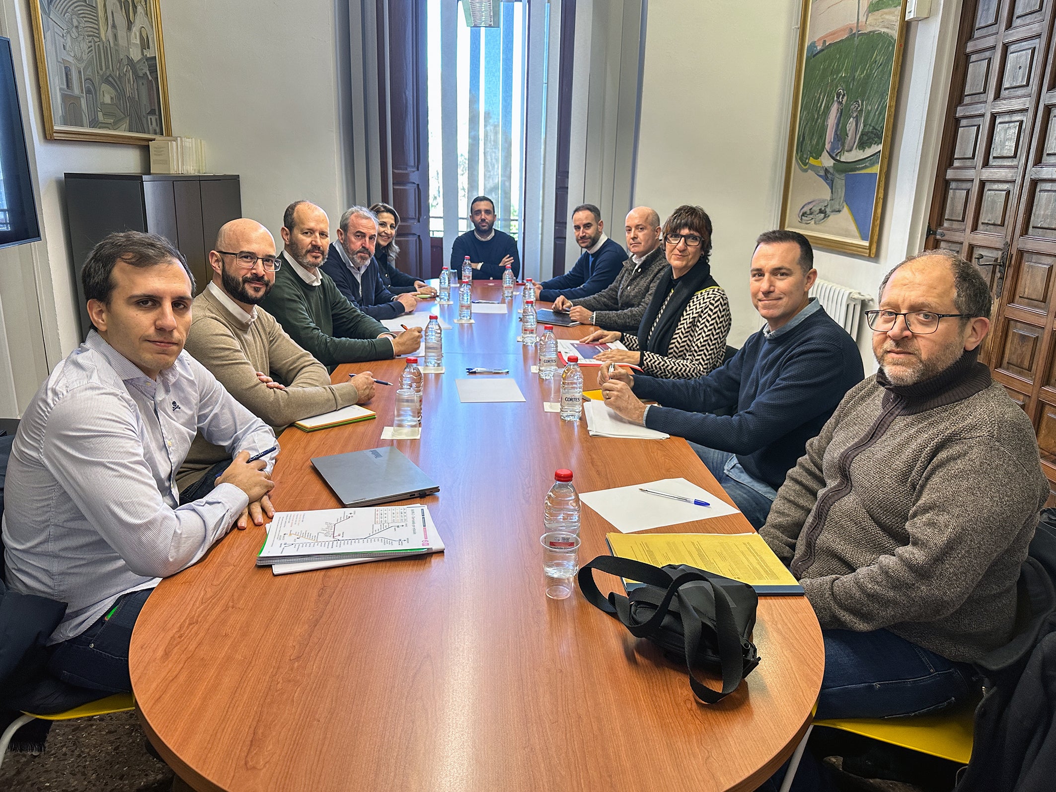 Asistentes a la reunión entre Ayuntamiento de Sagunto y Adif.