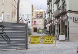 Calle Eixarchs, donde encontraron otra bomba el pasado verano.