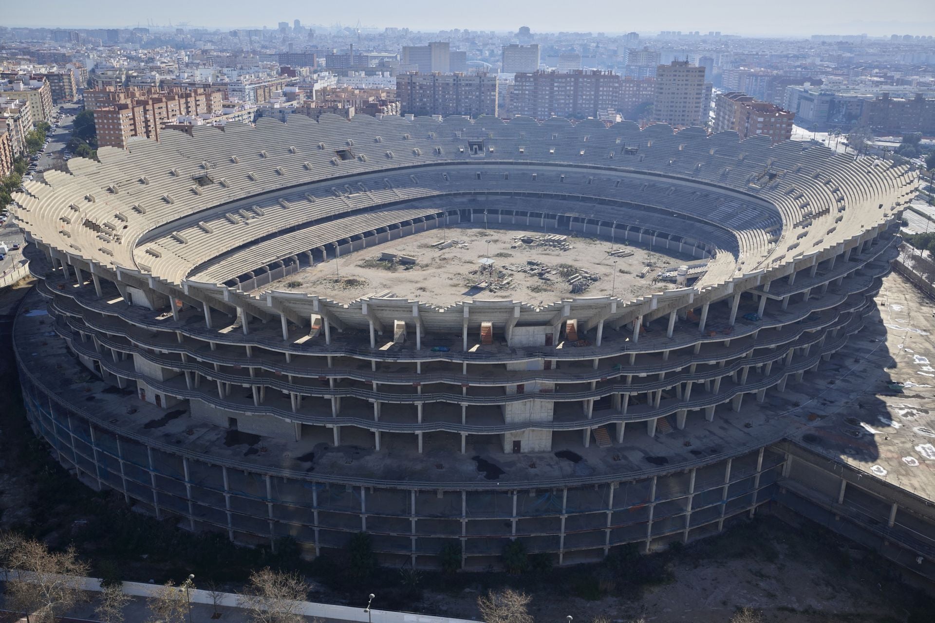 Así están actualmente las obras del nuevo Mestalla