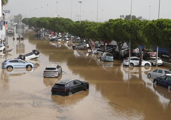 Polígono industrial de Sedaví, el pasado 30 de octubre tras la dana.