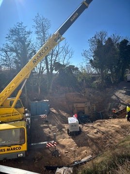 Obras en los colectores.