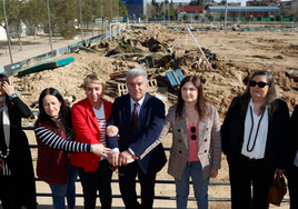 Joan Laporta, en su visita a Benetússer.