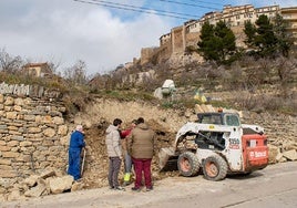 Trabajos en Morella.