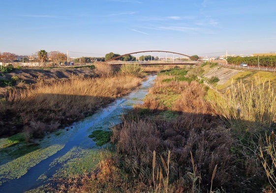 Tramo del Carraixet a su paso por Alboraya.