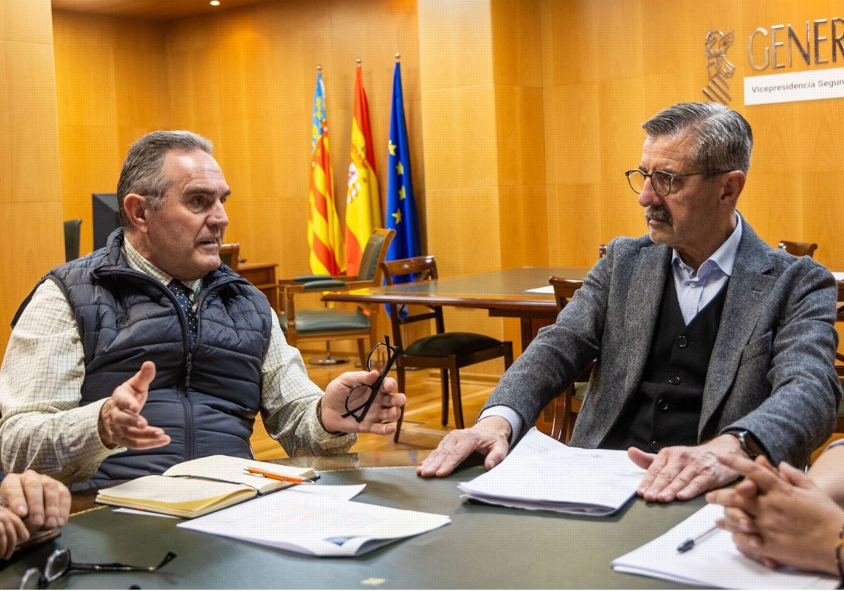 Gan Pampols y José María Ángel, durante su reunión.