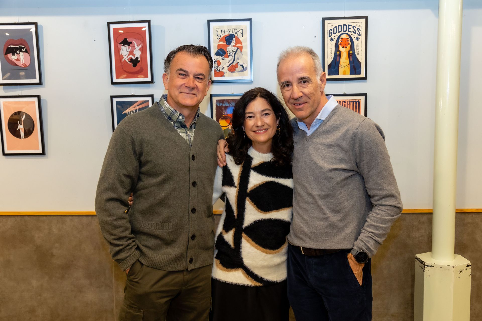 Juan Llorens, Angela Valero de Palma y Guillermo Soria.