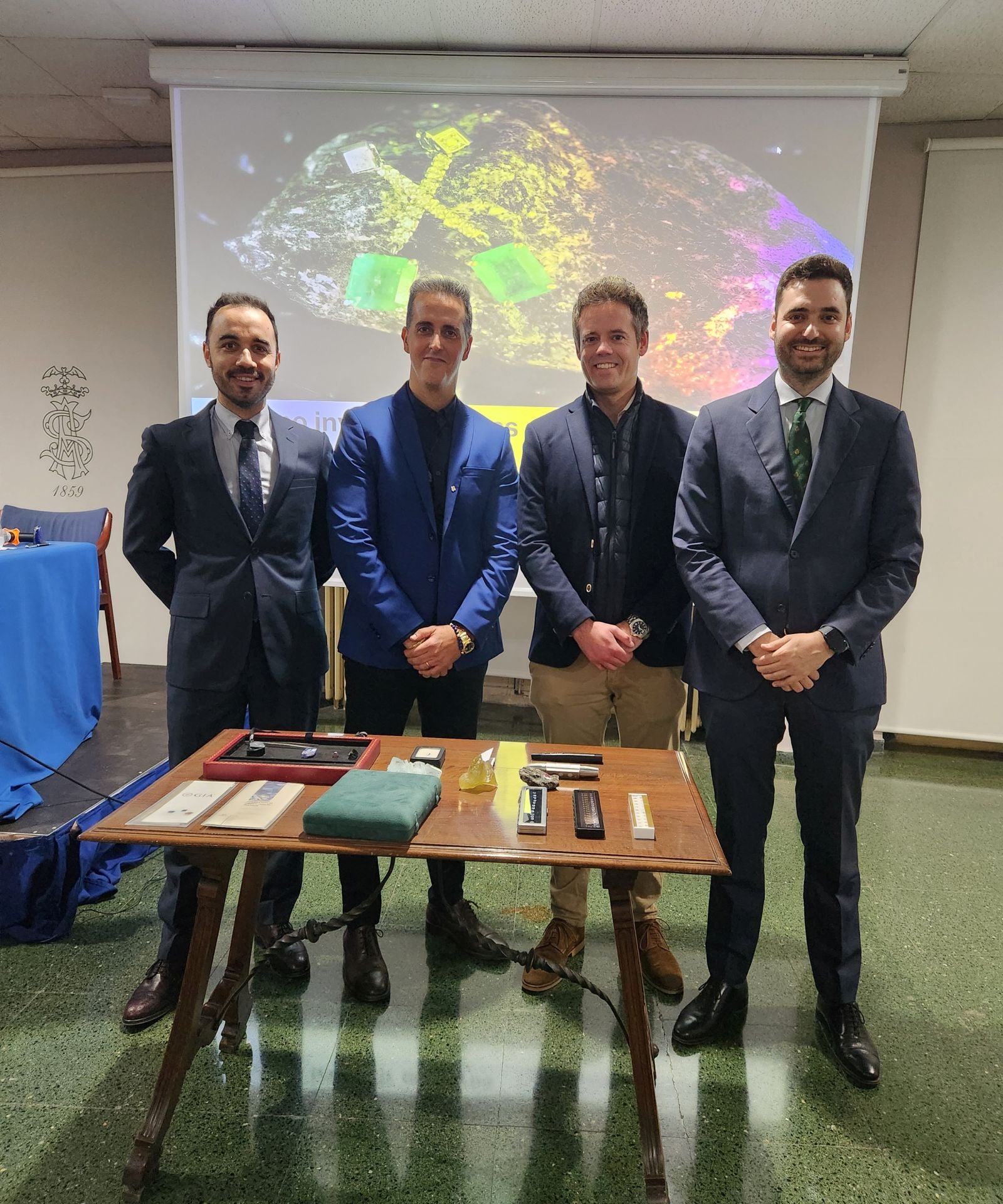 Sergio Blanco, Carlos Cuevas, Sergio Beut y Epifanio Pérez en el Casino de Agricultura.