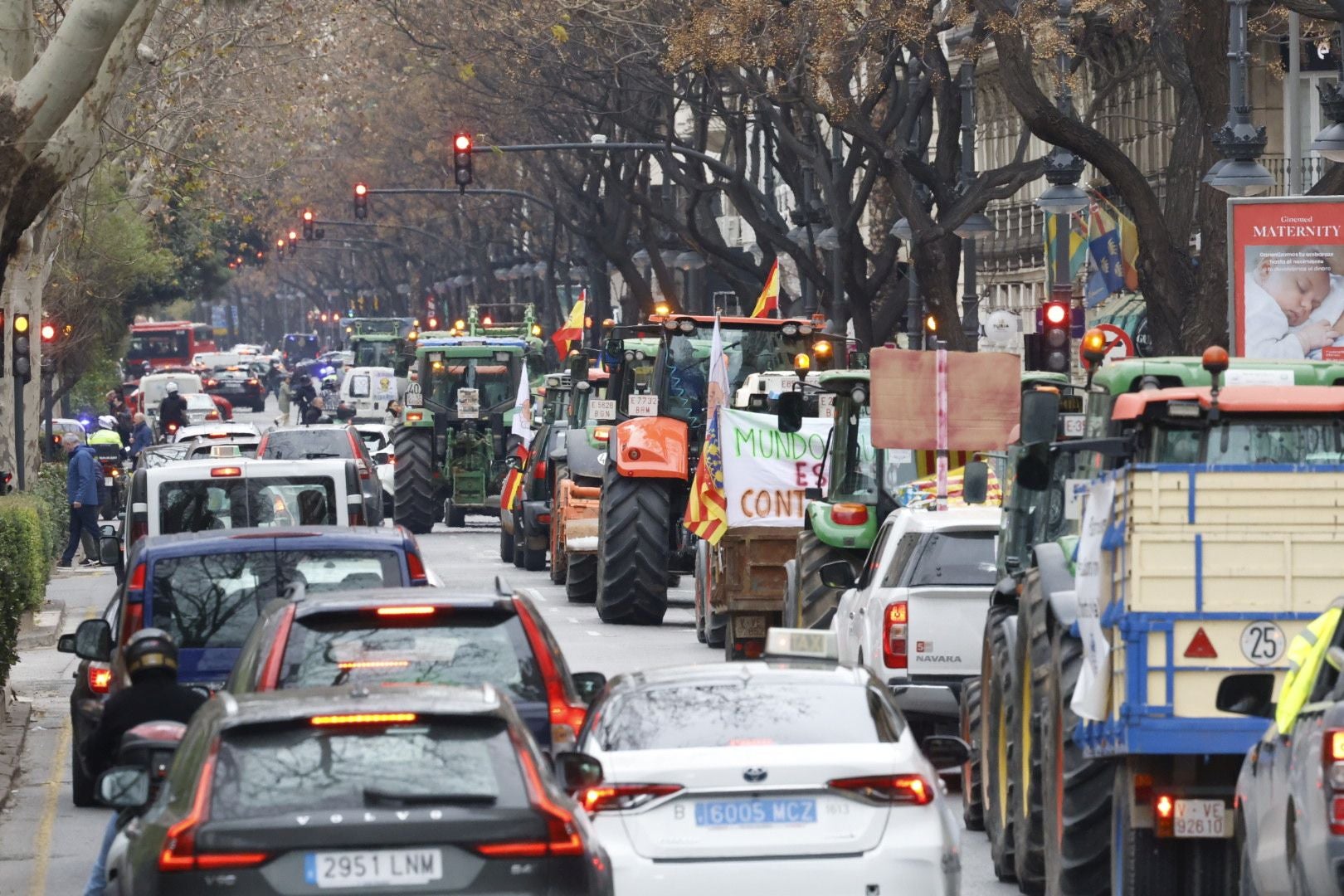 Fotos de la tractorada en Valencia