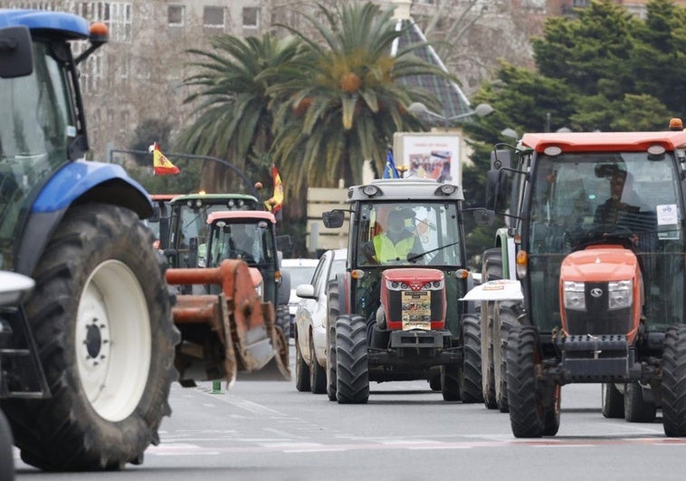 Fotos de la tractorada en Valencia