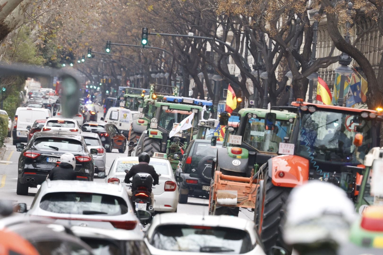 Fotos de la tractorada en Valencia