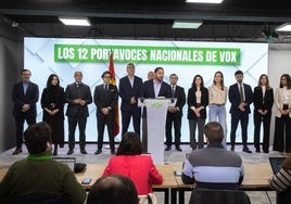 Garriga comparece en la presentación de los portavoces de Vox.