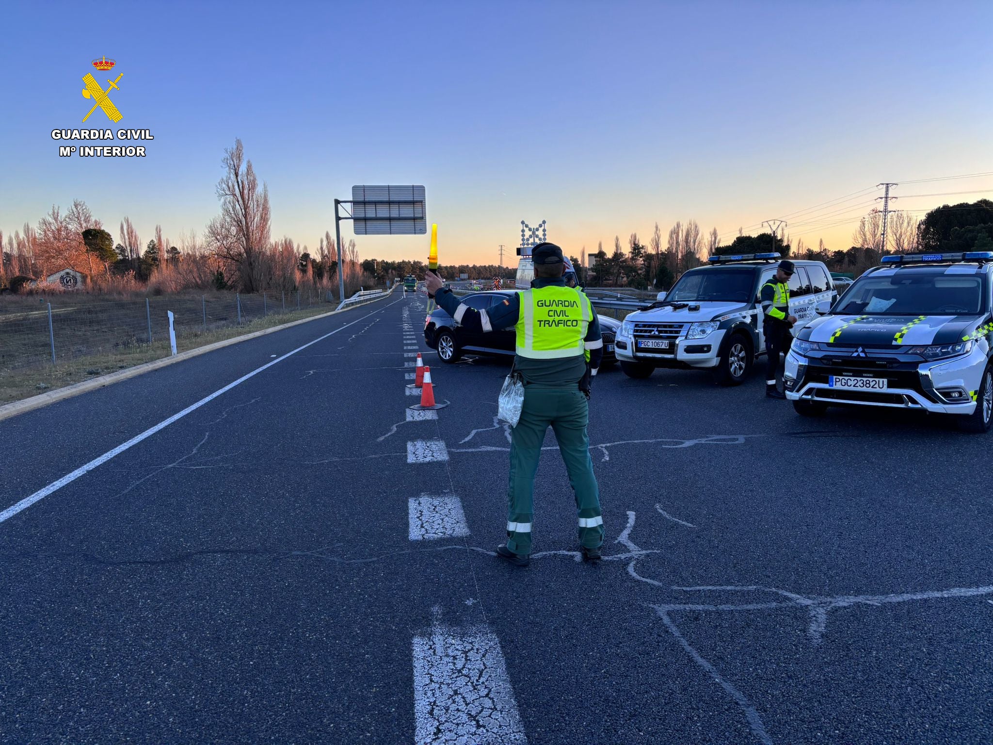 Un control de la Guardia Civil de Tráfico.