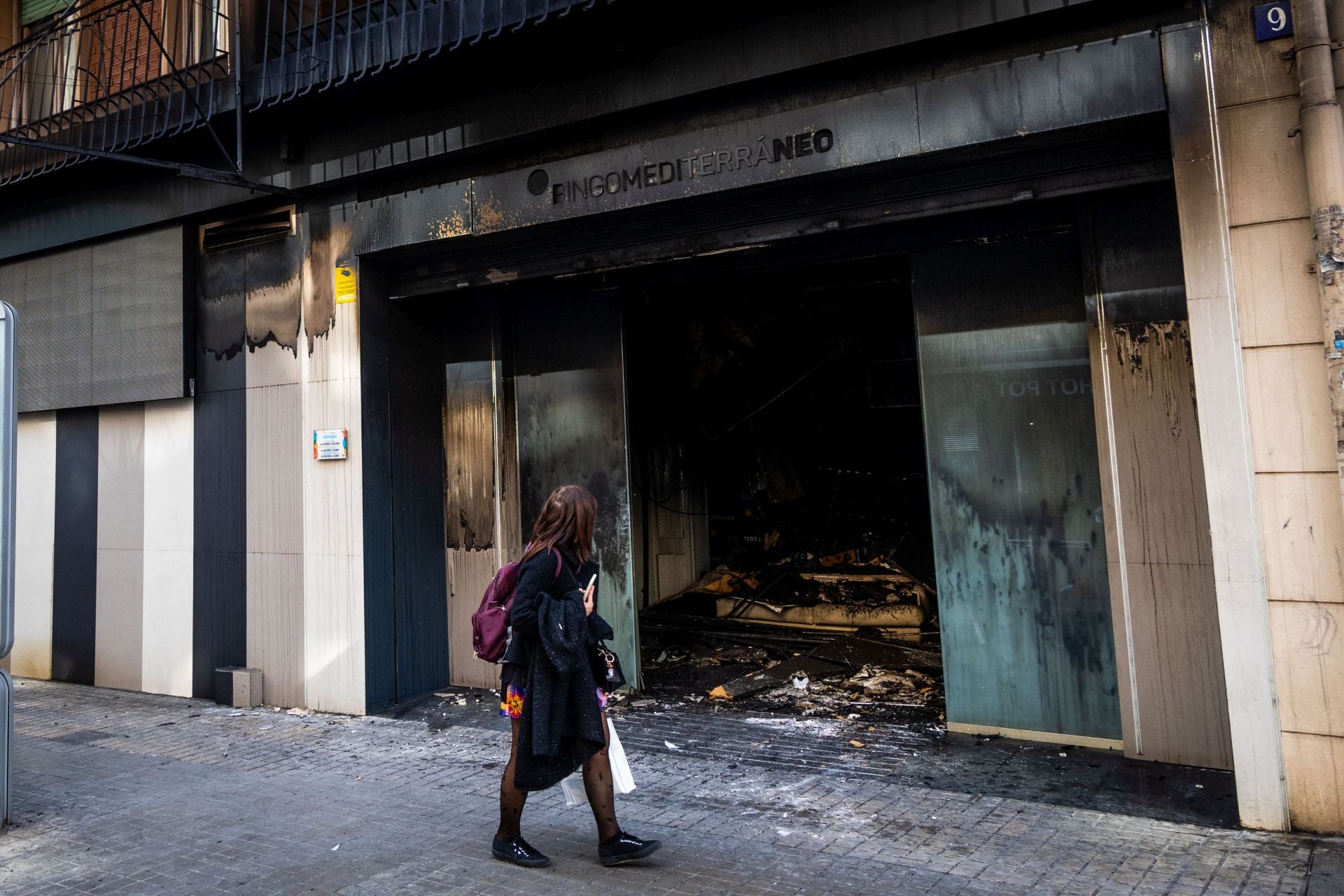 FOTOS | Incendio de un bingo en Valencia