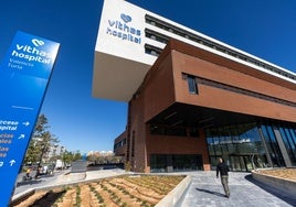 Entrada principal del nuevo hospital Vithas Valencia Turia, de inauguración inminente.