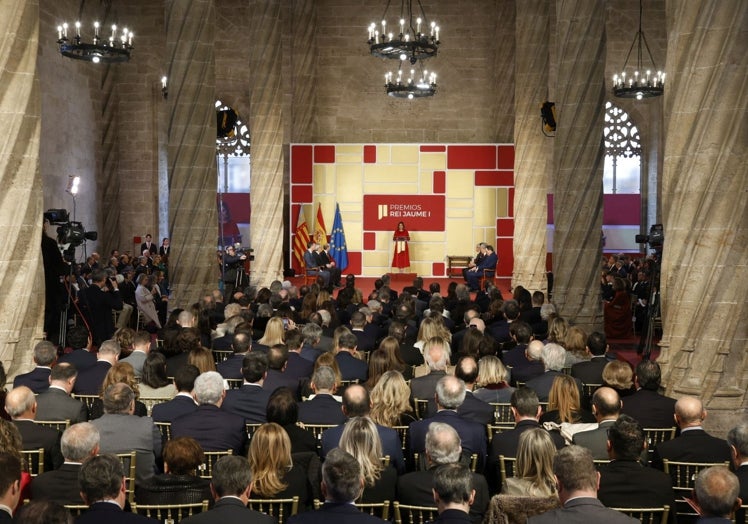 Entrega de los Premios Rei Jaume I, en la Lonja de Valencia.