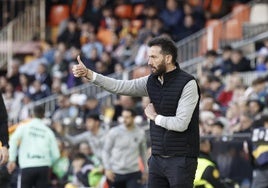 Corberán, en el partido del Leganés.