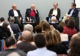 Cortés, Marina, Innerarity y Salazar durante la tercera edición del Foro.