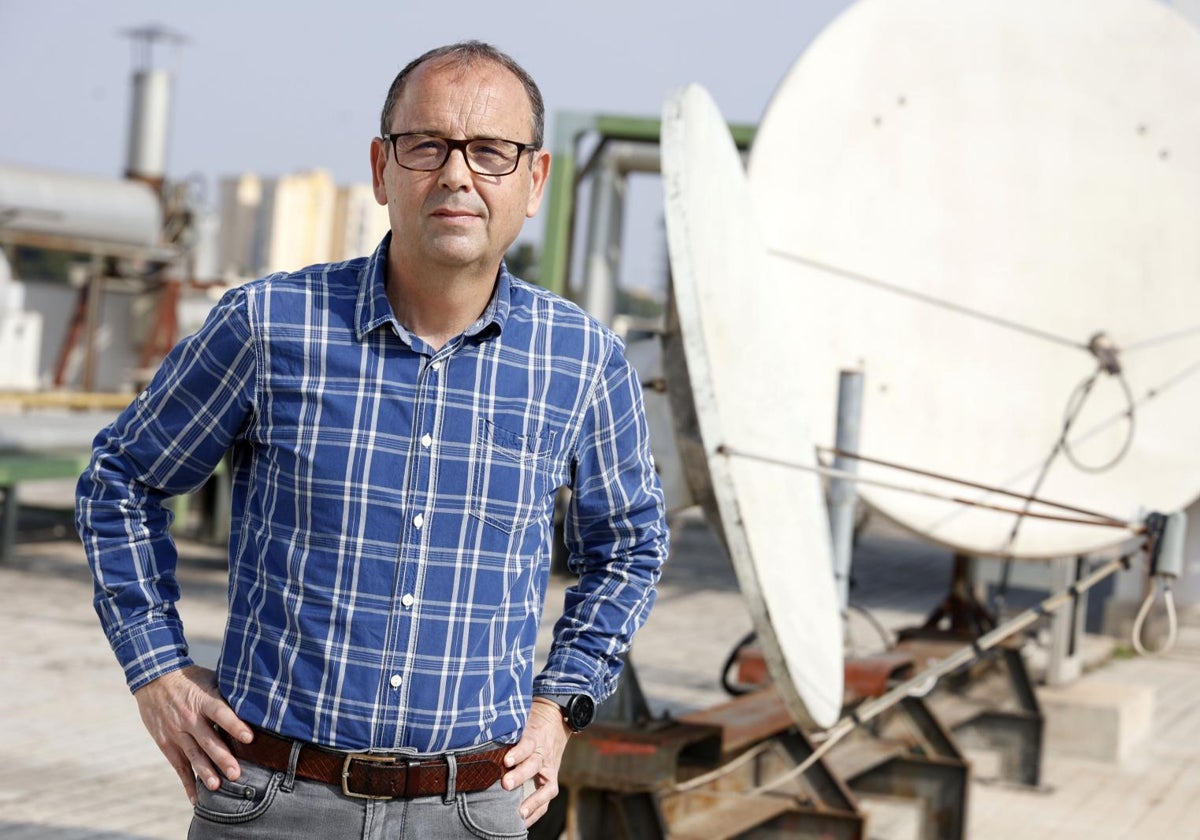 José Ángel Núñez, en la azotea de la sede de LAS PROVINCIAS.