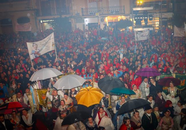 Impresionante aspecto de la Crida este sábado en Torrent.