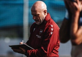 Julián Calero, en un entrenamiento.