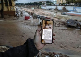 Mensaje de alerta de Protección Civil.