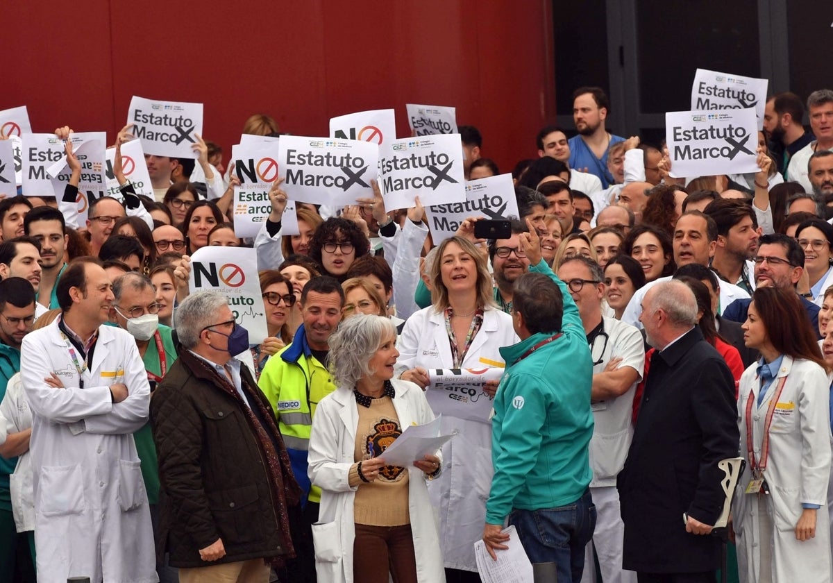 Protesta de los médicos contra el Estatuto Marco.