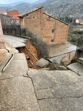 Estado en que ha quedado la calle.