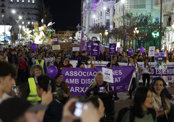 Manifestación por el 8M, en 2024.